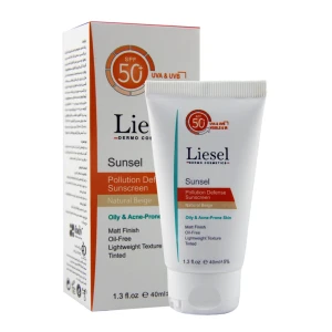 کرم ضد آفتاب SPF50 رنگی لایسل پوست چرب و آکنه دار
